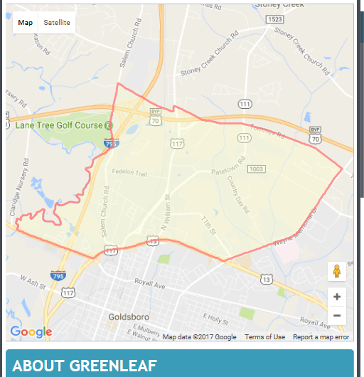 Map Of the Greenleaf Area of Goldsboro, North Carolina Free Download, Borrow, and Streaming